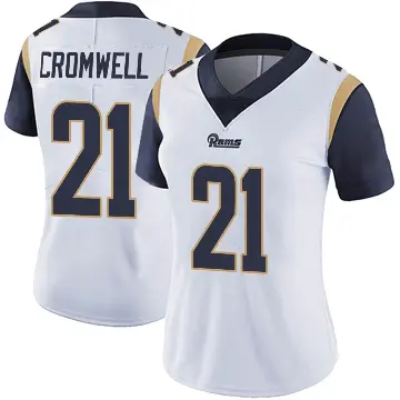 ＃21 Women's Nolan Cromwell White Limited Los Angeles Rams Vapor Untouchable Jersey