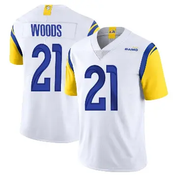 ＃21 Youth Charles Woods White Limited Los Angeles Rams Vapor Untouchable Jersey