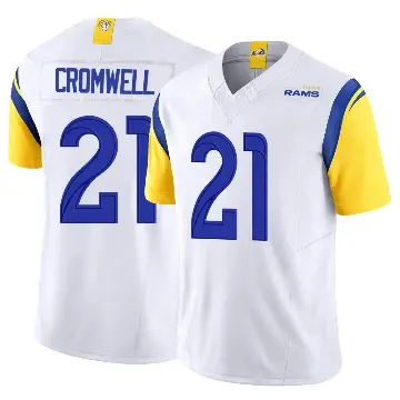 ＃21 Youth Nolan Cromwell White Limited Los Angeles Rams Vapor F.U.S.E. Jersey
