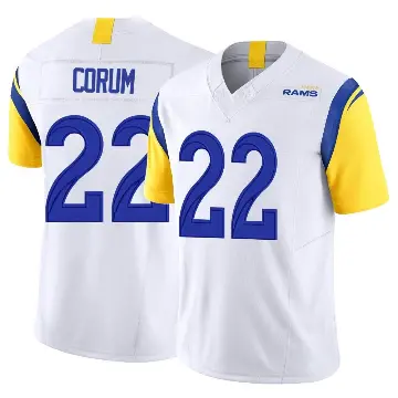 ＃22 Men's Blake Corum White Limited Los Angeles Rams Vapor F.U.S.E. Jersey