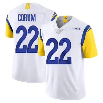 ＃22 Men's Blake Corum White Limited Los Angeles Rams Vapor Untouchable Jersey