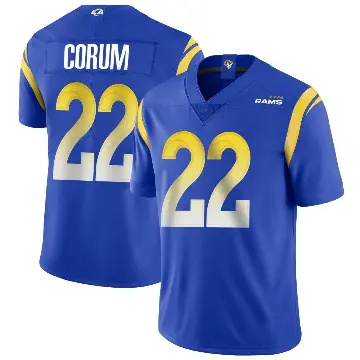 ＃22 Youth Blake Corum Royal Limited Los Angeles Rams Alternate Vapor Untouchable Jersey