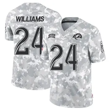 ＃24 Men's Darious Williams Arctic Camo Limited Los Angeles Rams 2024 Salute to Service Jersey