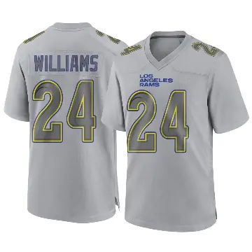 ＃24 Men's Darious Williams Gray Game Los Angeles Rams Atmosphere Fashion Jersey
