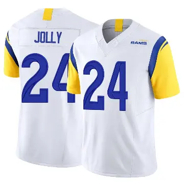 ＃24 Men's Shaun Jolly White Limited Los Angeles Rams Vapor F.U.S.E. Jersey