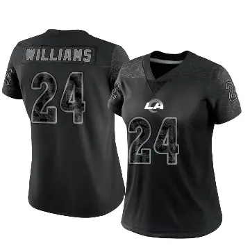＃24 Women's Darious Williams Black Limited Los Angeles Rams Reflective Jersey