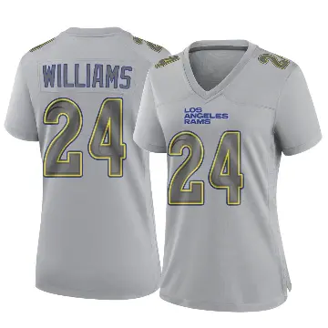 ＃24 Women's Darious Williams Gray Game Los Angeles Rams Atmosphere Fashion Jersey