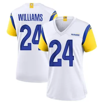 ＃24 Women's Darious Williams White Game Los Angeles Rams Jersey