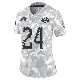 ＃24 Women's Shaun Jolly Arctic Camo Limited Los Angeles Rams 2024 Salute to Service Jersey