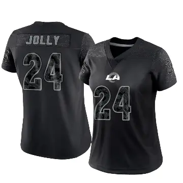 ＃24 Women's Shaun Jolly Black Limited Los Angeles Rams Reflective Jersey