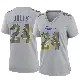 ＃24 Women's Shaun Jolly Gray Game Los Angeles Rams Atmosphere Fashion Jersey