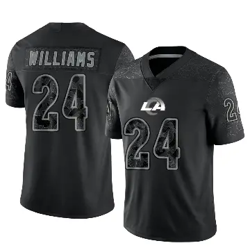 ＃24 Youth Darious Williams Black Limited Los Angeles Rams Reflective Jersey