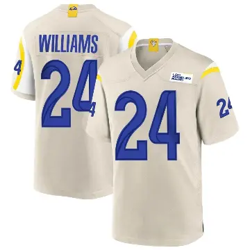 ＃24 Youth Darious Williams Game Los Angeles Rams Bone Jersey