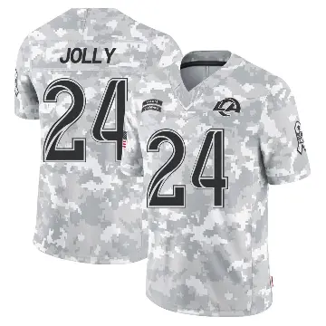 ＃24 Youth Shaun Jolly Arctic Camo Limited Los Angeles Rams 2024 Salute to Service Jersey