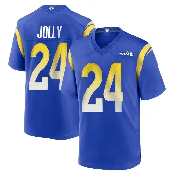 ＃24 Youth Shaun Jolly Royal Game Los Angeles Rams Alternate Jersey