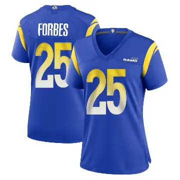 ＃25 Women's Emmanuel Forbes Jr. Royal Game Los Angeles Rams Alternate Jersey