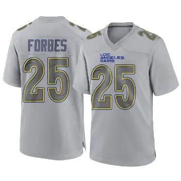 ＃25 Youth Emmanuel Forbes Jr. Gray Game Los Angeles Rams Atmosphere Fashion Jersey