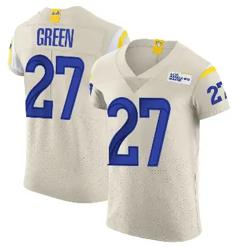 ＃27 Men's A.J. Green III Elite Los Angeles Rams Bone Vapor Jersey