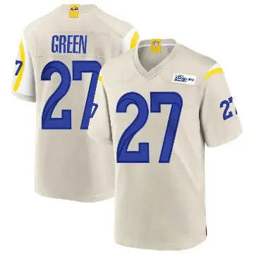 ＃27 Men's A.J. Green III Game Los Angeles Rams Bone Jersey