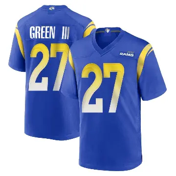 ＃27 Men's A.J. Green III Royal Game Los Angeles Rams Alternate Jersey