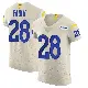 ＃28 Men's Marshall Faulk Elite Los Angeles Rams Bone Vapor Jersey