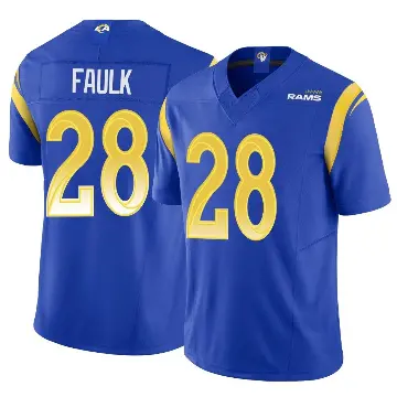 ＃28 Men's Marshall Faulk Royal Limited Los Angeles Rams Vapor F.U.S.E. Jersey
