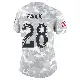 ＃28 Women's Marshall Faulk Arctic Camo Limited Los Angeles Rams 2024 Salute to Service Jersey