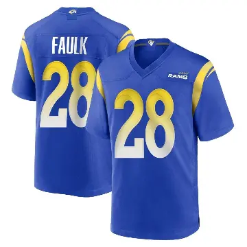 ＃28 Youth Marshall Faulk Royal Game Los Angeles Rams Alternate Jersey