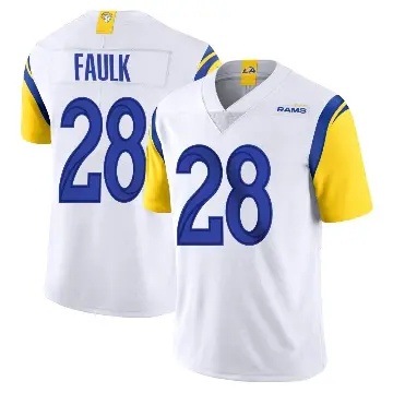 ＃28 Youth Marshall Faulk White Limited Los Angeles Rams Vapor Untouchable Jersey
