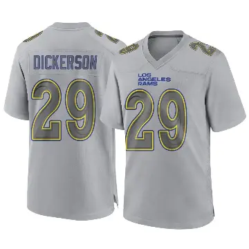 ＃29 Men's Eric Dickerson Gray Game Los Angeles Rams Atmosphere Fashion Jersey