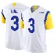 ＃3 Men's Kamren Curl White Limited Los Angeles Rams Vapor F.U.S.E. Jersey