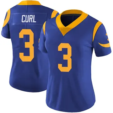＃3 Women's Kamren Curl Royal Limited Los Angeles Rams Alternate Vapor Untouchable Jersey