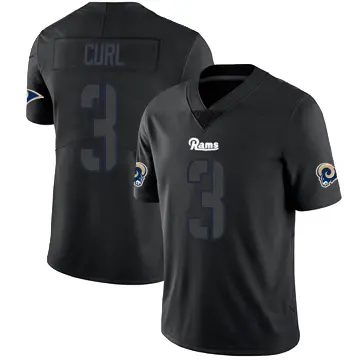 ＃3 Youth Kamren Curl Black Impact Limited Los Angeles Rams Jersey