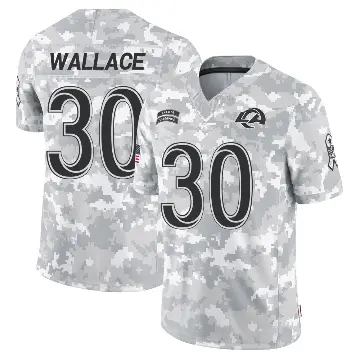 ＃30 Men's Josh Wallace Arctic Camo Limited Los Angeles Rams 2024 Salute to Service Jersey