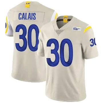 ＃30 Men's Raymond Calais Limited Los Angeles Rams Bone Vapor Jersey