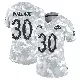 ＃30 Women's Josh Wallace Arctic Camo Limited Los Angeles Rams 2024 Salute to Service Jersey