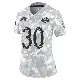 ＃30 Women's Josh Wallace Arctic Camo Limited Los Angeles Rams 2024 Salute to Service Jersey