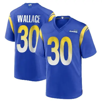 ＃30 Youth Josh Wallace Royal Game Los Angeles Rams Alternate Jersey