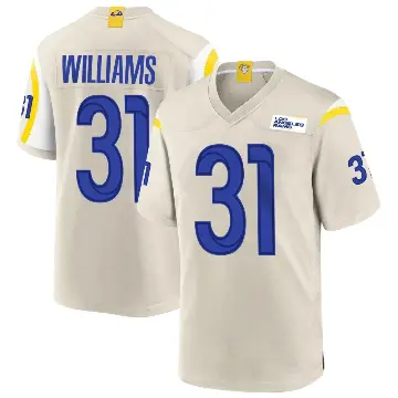 ＃31 Men's Darious Williams Game Los Angeles Rams Bone Jersey