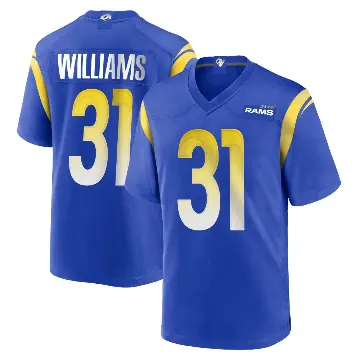 ＃31 Men's Darious Williams Royal Game Los Angeles Rams Alternate Jersey