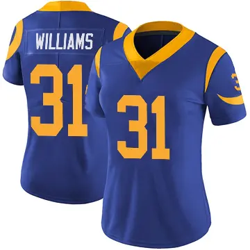 ＃31 Women's Darious Williams Royal Limited Los Angeles Rams Alternate Vapor Untouchable Jersey