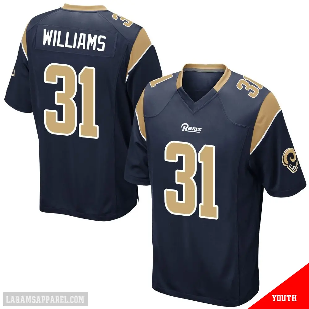 ＃31 Youth Darious Williams Navy Game Los Angeles Rams Team Color Jersey