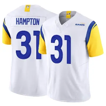 ＃31 Youth Nick Hampton White Limited Los Angeles Rams Vapor F.U.S.E. Jersey