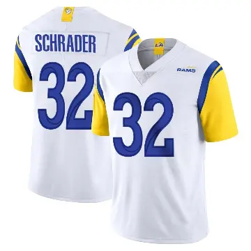 ＃32 Men's Cody Schrader White Limited Los Angeles Rams Vapor Untouchable Jersey