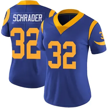 ＃32 Women's Cody Schrader Royal Limited Los Angeles Rams Alternate Vapor Untouchable Jersey