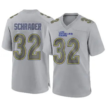 ＃32 Youth Cody Schrader Gray Game Los Angeles Rams Atmosphere Fashion Jersey