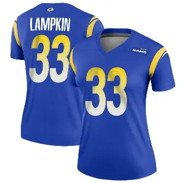 ＃33 Women's Cam Lampkin Royal Legend Los Angeles Rams Jersey