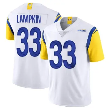 ＃33 Youth Cam Lampkin White Limited Los Angeles Rams Vapor Untouchable Jersey