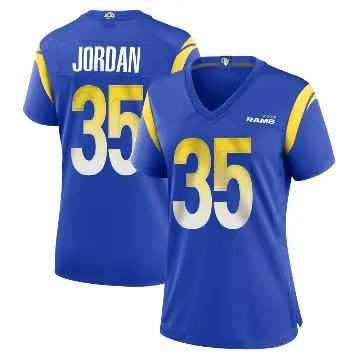 ＃35 Women's Michael Jordan Royal Game Los Angeles Rams Alternate Jersey