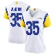 ＃35 Women's Michael Jordan White Game Los Angeles Rams Jersey